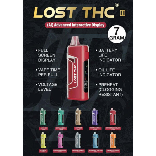 Lost THC V3 Live Resin Liquid Diamond Disposable 7G